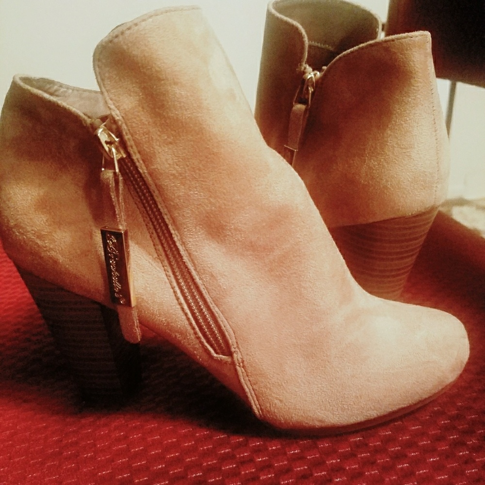 Side-Zip Chunky Heel Booties